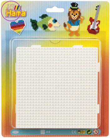 HAMA Podložka napojovací čtverec na zažehlovací korálky 14x14cm set 4ks na kartě