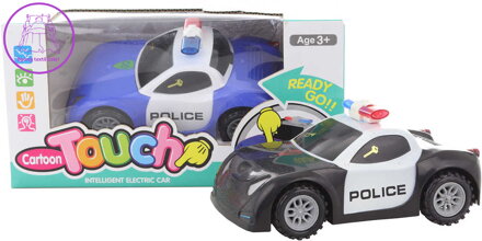 Auto policie plastové jezdí na baterie Zvuk 2 barvy v krabici