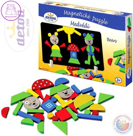 DETOA Puzzle medvědi magnetické  * DŘEVĚNÉ HRAČKY *