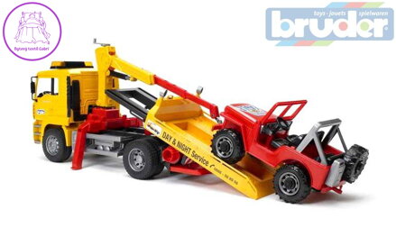 BRUDER 02750 (2750) Nákladní auto MAN odtahový vůz + Jeep