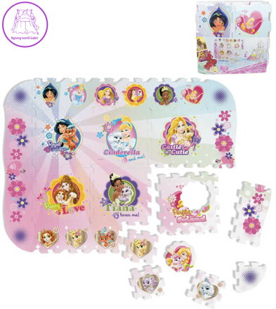 Měkké bloky Disney Princess pěnový koberec baby vkládací puzzle podložka na zem