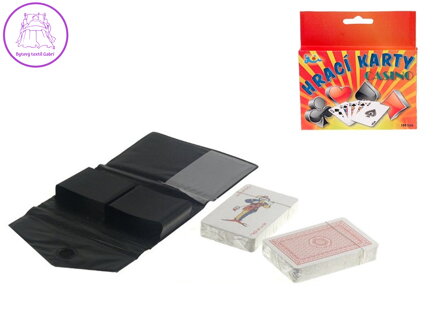 Karty hrací 108 ks v pouzdru Canasta, Prší, Žolíky apod.