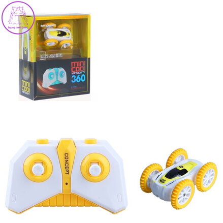 RC Auto kaskadérské mini na vysílačku žuté přetáčení 360 stupnů