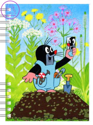 AKIM Zápisník A6 Krtek 3 (Krteček) 120 stran kroužková vazba