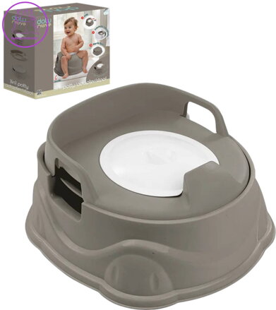 DOLU Nočník / sedátko na WC / baby stolička 3v1 šedá