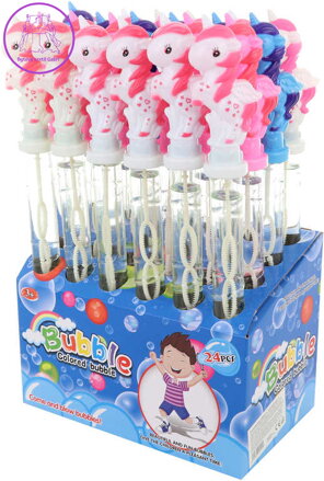 Bublifuk jednorožec 38cm dětský bublifukovač 2 barvy