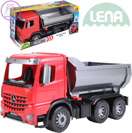 LENA Sklápěč funkční 46cm Worxx 1:15 Mercedes Arocs plast v krabici