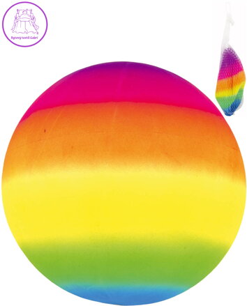 Míč duhový nafukovací gumový balónek 23cm v síťce