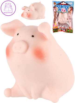 Prasátko mačkací antistresové strečové zvířátko v sáčku silikon 3 druhy