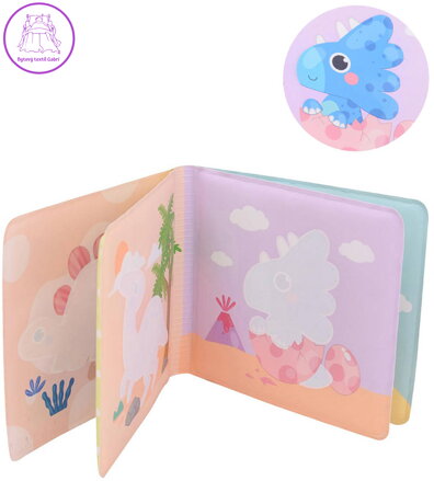 Knížka baby do vany Happy World dinosauři mění barvu do vody pro miminko