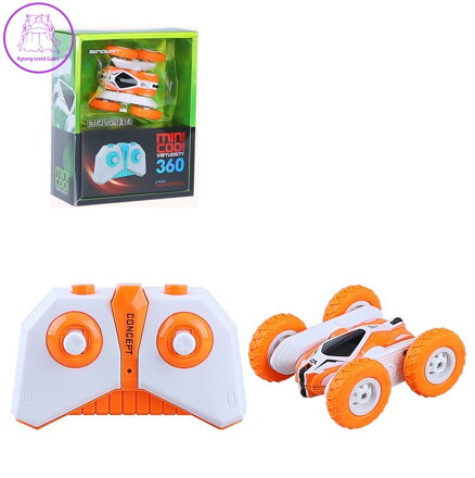 RC Auto kaskadérské mini na vysílačku oranžové přetáčení 360 stupnů