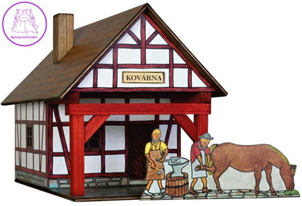 WALACHIA Kovárna hrázděná W38 Hobby Kit DŘEVĚNÁ STAVEBNICE