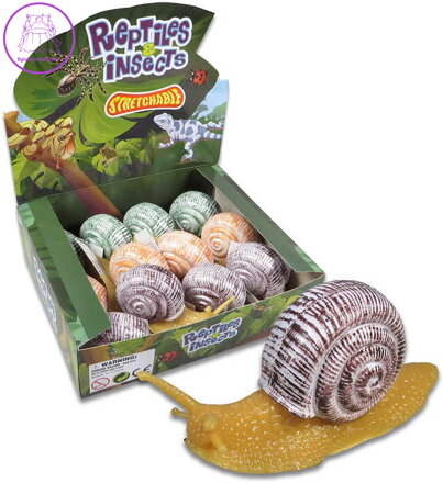 Šnek hlemýžď s ulitou realistický 14cm 3 barvy plast