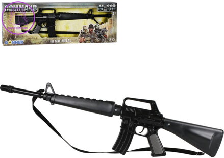 Puška policejní útočná 72cm černý samopal kovový M-118 v krabici