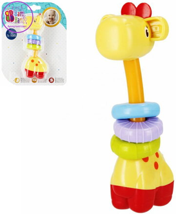BAM BAM Baby chrastítko žirafka plast pro miminko
