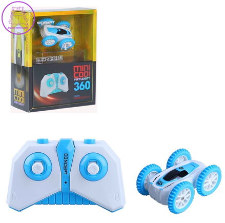 RC Auto kaskadérské mini na vysílačku modré přetáčení 360 stupnů
