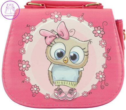 Kabelka Sovička růžová 17x15x7cm pro holčičky