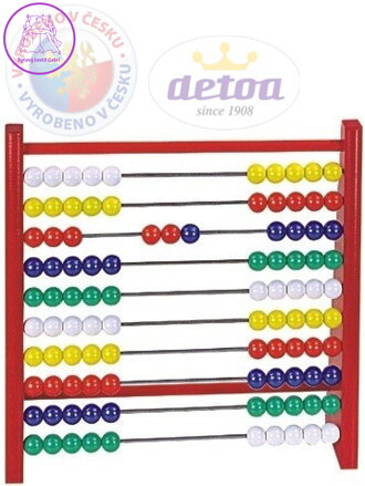 DETOA  Počítadlo s umělohmotnými kuličkami *DŘEVĚNÉ HRAČKY*