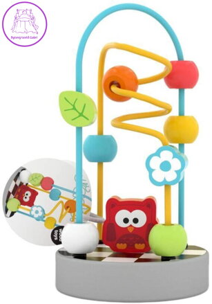 JADORE DŘEVO Baby minibludiště kuličkový hlavolam