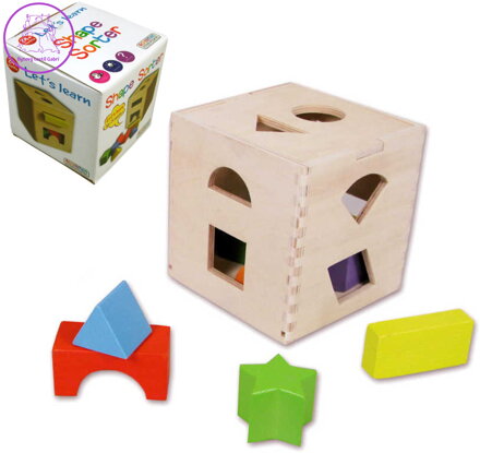 DŘEVO Vkládačka tvary 12,5 cm *DŘEVĚNÉ HRAČKY*