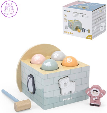 VIGA DŘEVO PolarB Vkládačka a zatloukačka baby 2v1 *DŘEVĚNÉ HRAČKY*