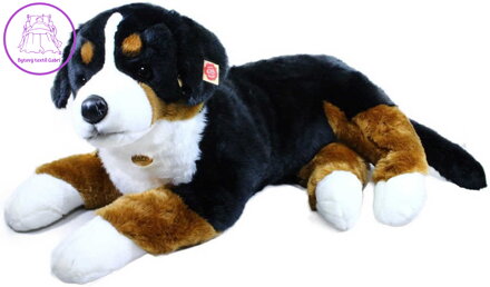 PLYŠ Pes velký salašnický 89cm ležící bernský salašník PLYŠOVÉ HRAČKY