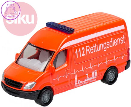 SIKU Auto Ambulance sanitka oranžová kovový model 0805