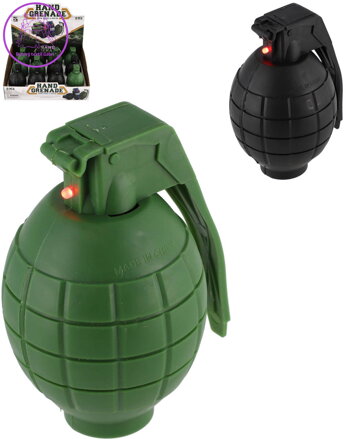 Granát dětský ruční vojenský 10cm na baterie Světlo Zvuk 2 barvy plast