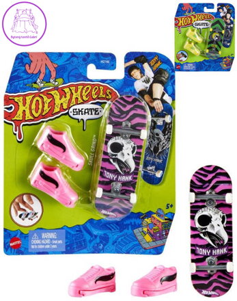 MATTEL HOT WHEELS Fingerboard set skateboard + 1 pár bot různé druhy