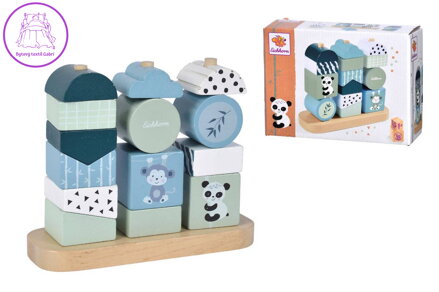 EICHHORN Stohovací hra Panda kostky pro nejmenší materiál dřevo