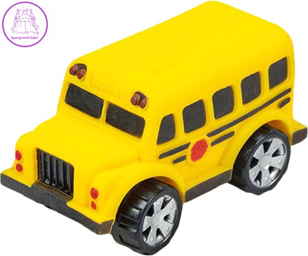 Antistresový strečový žlutý školní autobus měkký na mačkání a natahování