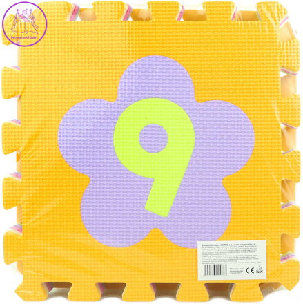 Měkké bloky Čísla 9ks pěnový koberec baby vkládací puzzle podložka na zem
