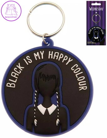 Klíčenka dětská gumová Wednesday přívěsek na klíče