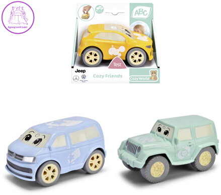 DICKIE ABC Auto baby Cozy Friends zpětný chod s očima 3 druhy