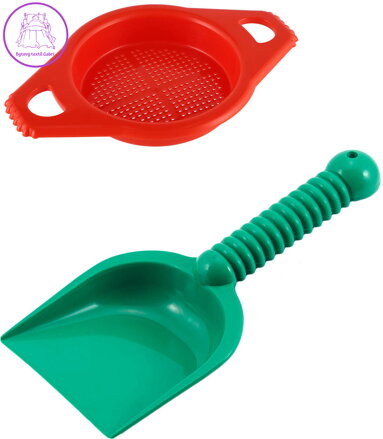 LORI 211 Lopatka + sítko plastový set na písek mix barev