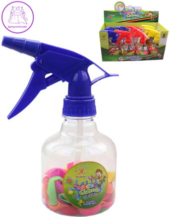 Plnička na vodní balonky set tlakovací láhev + vodní bomby 60ks 3 barvy