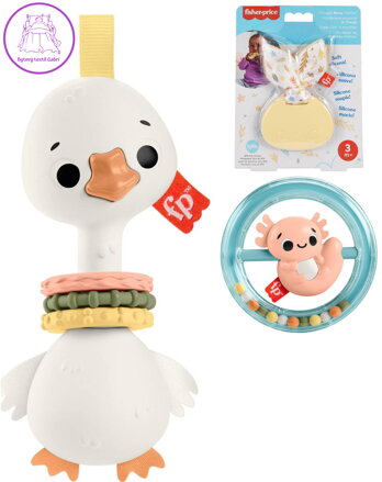 FISHER PRICE Baby kousátko / chrastítko zvířátko 3 druhy pro miminko