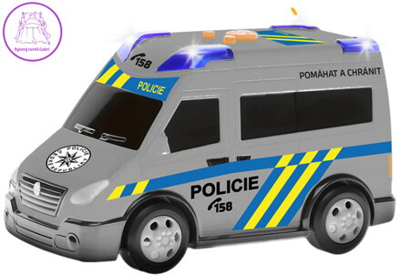 Auto dodávka česká policie CZ design volný chod na baterie Světlo Zvuk