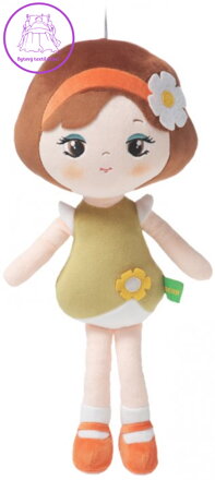 LEVENYA PLYŠ Panenka látková Roma textilní hadrová na mazlení do postýlky