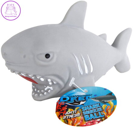 Žralok antistresový 14cm mačkací zvířátko strečové bublinový míček