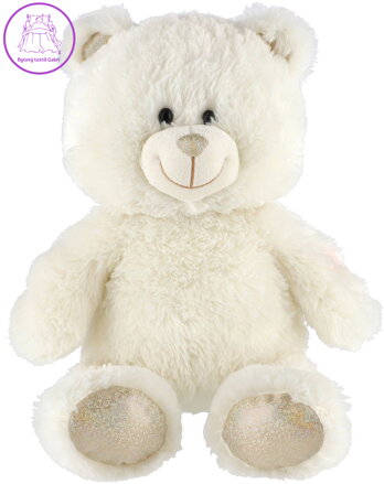 PLYŠ Medvěd Snílek usínáček bílý na baterie Světlo Zvuk *PLYŠOVÉ HRAČKY*