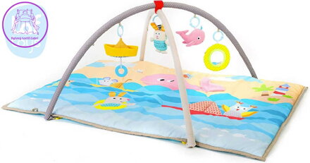 TAF TOYS Baby deka moře hrací koberec s hrazdou s aktivitami pro miminko