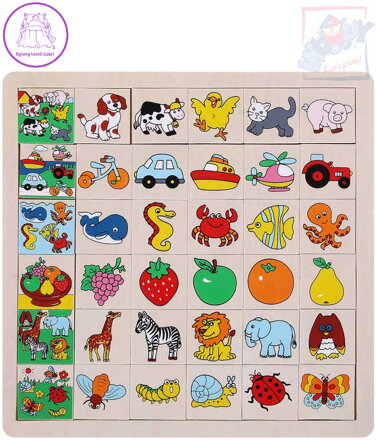 OLYMPTOY WOODY Přilož kam co patří velké 6x6