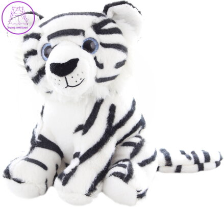 PLYŠ Tygr bílý 18cm sedící *PLYŠOVÉ HRAČKY*