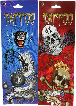 Tetování dětské tattoo set 6 archů 6 druhů