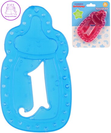 Kousátko baby chladící silikonové kojenecká lahvička pro miminko 2 barvy