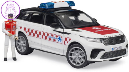 BRUDER 02885 Auto Range Rover Velar ambulance model na baterie Světlo Zvuk