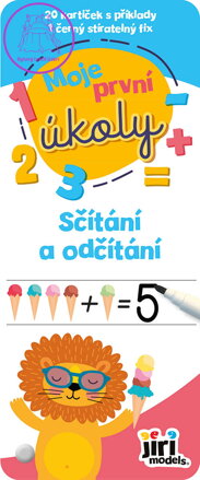 JIRI MODELS Moje první úkoly Sčítání a odčítání set 20 kartiček s fixem