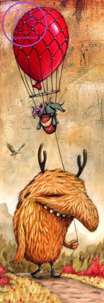 HEYE Vertikální puzzle Zozoville: Červený balón 1000 dílků