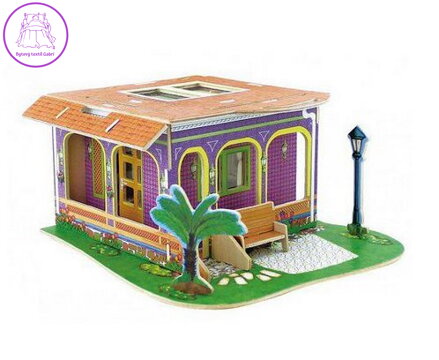 ROBOTIME 3D puzzle Vila snů: Studovna barevná 104 dílků